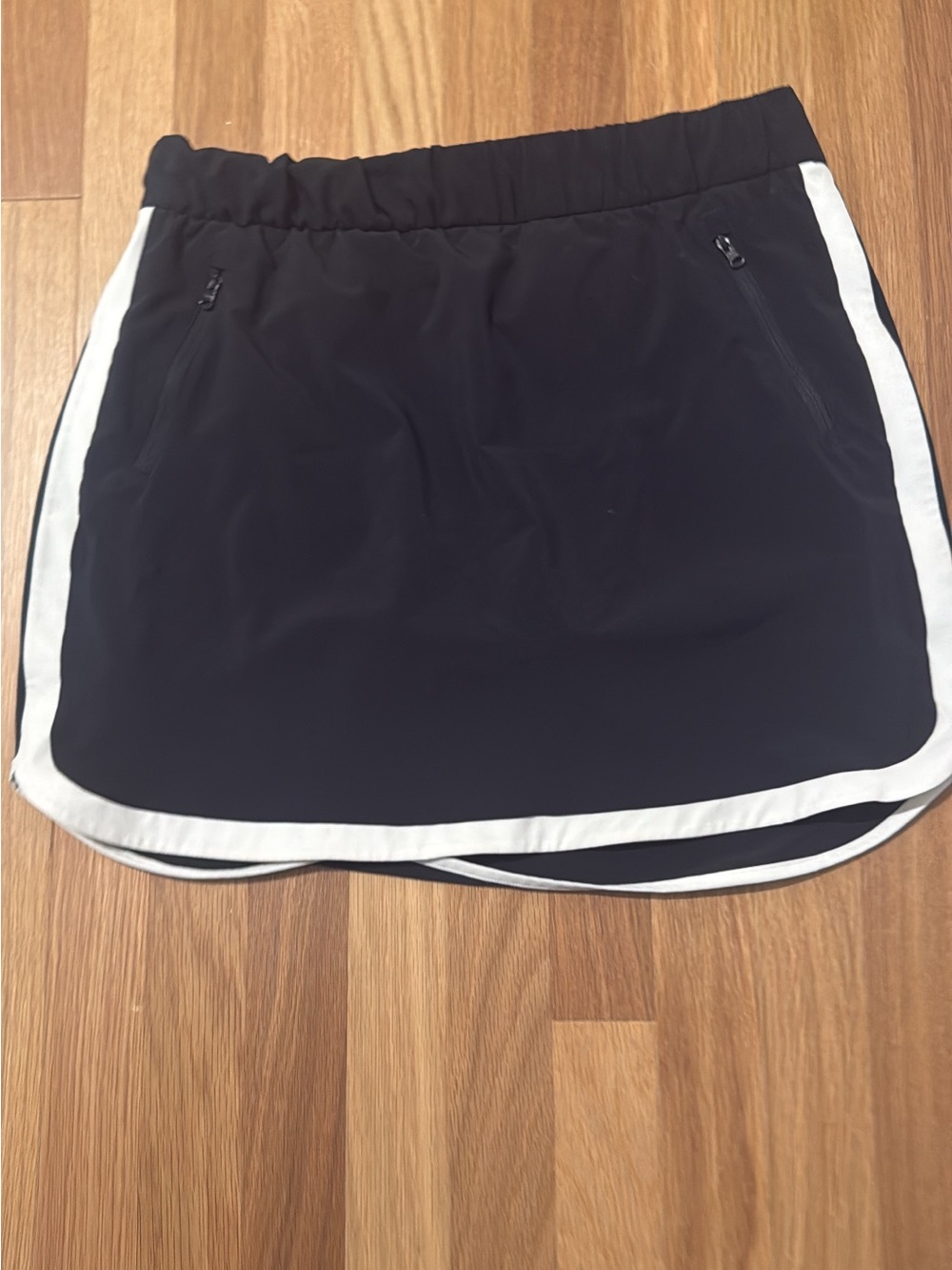Talbots Black Skort with White Side Trim
